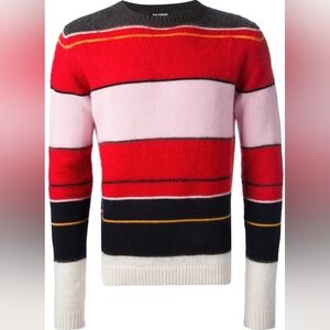 Raf Simons Multicolor Striped Crewneck Sweater